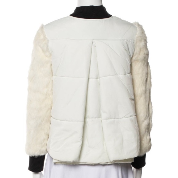 Alexander McQueen Quilted Bomber Jacket w\Genuine Fur Sleeve Detail - Picture 5 of 10